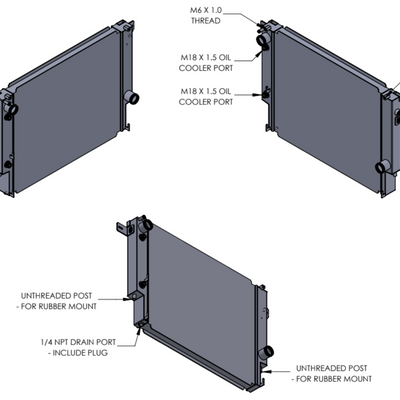 CAtuned Custom All Aluminum Radiator Compatible with E30 6 cyl & E36, E28, E24, E34 - Automatic transmission cooler and more!