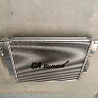 CAtuned Custom All Aluminum Radiator Compatible with E30 6 cyl & E36, E28, E24, E34 - Automatic transmission cooler and more!