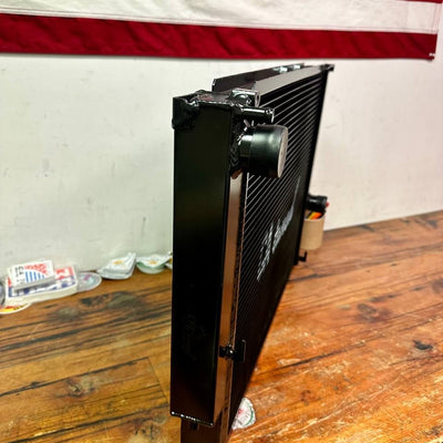CAtuned Custom All Aluminum Radiator Black Series Compatible with E30 6 cyl & E36