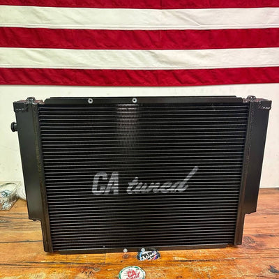 CAtuned Custom All Aluminum Radiator Black Series Compatible with E30 6 cyl & E36