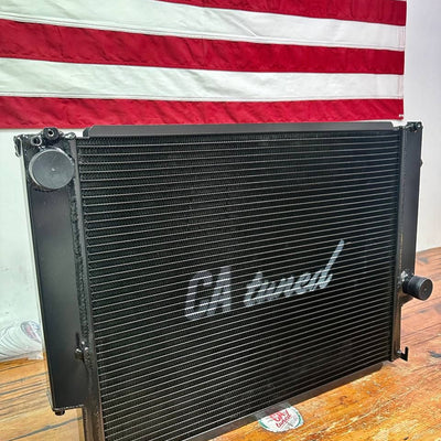 CAtuned Custom All Aluminum Radiator Black Series Compatible with E30 6 cyl & E36
