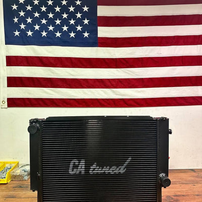 CAtuned Custom All Aluminum Radiator Black Series Compatible with E30 6 cyl & E36