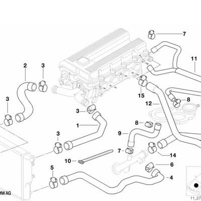 Silicone 318 Cooling Hose kit (Lifetime Warranty! ) - Compatible with M44 engine E36 Z3