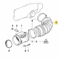 CAtuned Silicone Air Induction Hose kit Black compatible with S38 E34 M5