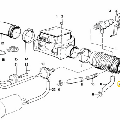 CAtuned Silicone Air Induction Hose kit Black compatible with E28 E24 E23 M30
