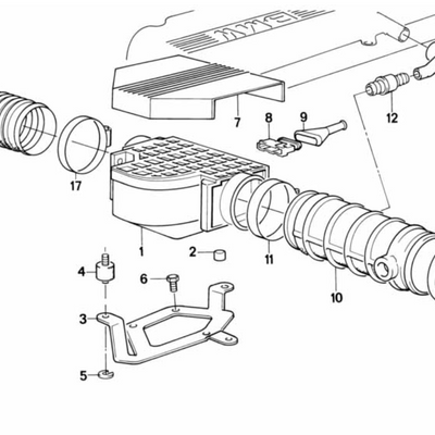CAtuned Silicone Air Induction Hose kit Black compatible with E34 E32 M30