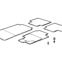 BMW E21 Floor Mats Black Set Front & Rear ORIGINAL BMW