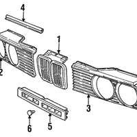 BMW E30 Lower Bumper Grille (Late model)
