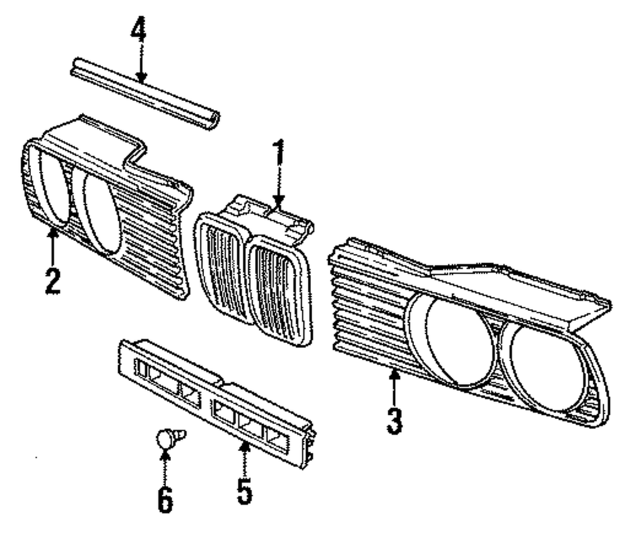BMW E30 Lower Bumper Grille (Late model)