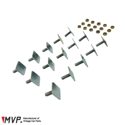 HARDWARE KIT / CLAMP SET FOR REAR CHROME EURO BUMPER TRIM Compatible with BMW E30