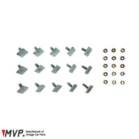 HARDWARE KIT / CLAMP SET FOR REAR CHROME EURO BUMPER TRIM Compatible with BMW E30