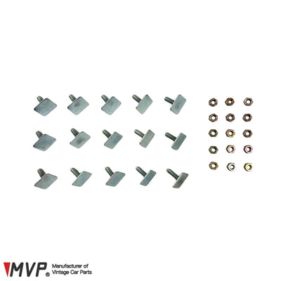 HARDWARE KIT / CLAMP SET FOR REAR CHROME EURO BUMPER TRIM Compatible with BMW E30