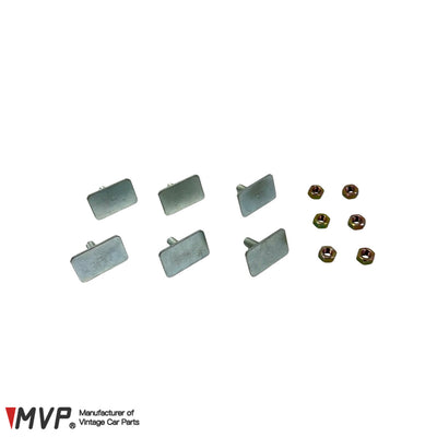 HARDWARE KIT / CLAMP SET FOR FRONT CHROME EURO BUMPER TRIM Compatible with BMW E30