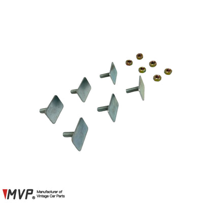 HARDWARE KIT / CLAMP SET FOR FRONT CHROME EURO BUMPER TRIM Compatible with BMW E30