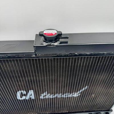 CAtuned BLACK Performance All Aluminum Radiator w/ cap compatible with Skyline R33 GTR