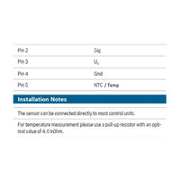 10 BAR (150 PSI) Bosch fuel/oil pressure/temperature sensor, M10x1