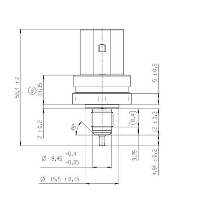 10 BAR (150 PSI) Bosch fuel/oil pressure/temperature sensor, M10x1