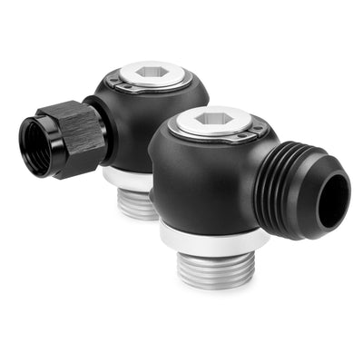 AN-8 (3/4 UNF) to AN-8 Male Full Flow Banjo