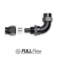 Full Flow PTFE Hose End Fitting 90 Degree AN-10