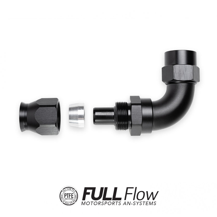 Full Flow PTFE Hose End Fitting 180 Degree AN-8