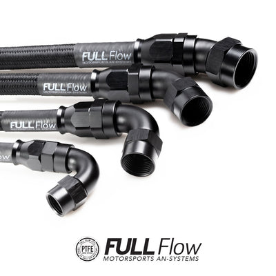 Full Flow PTFE Hose End Fitting 150 Degree AN-12