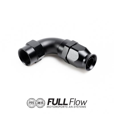 Full Flow PTFE Hose End Fitting 90 Degree AN-10