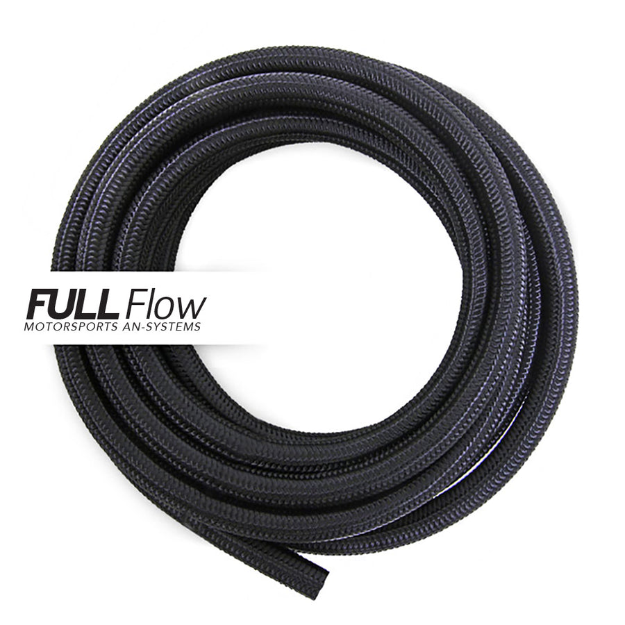 Black Nylon Braided Fuel Hose AN-6, Length 2m