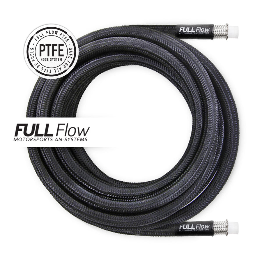 Black Nylon PTFE Braided Fuel Hose AN-8, Length 4m