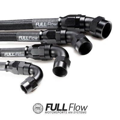 Black Nylon PTFE Braided Fuel Hose AN-8, Length 1m