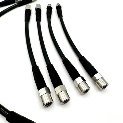 Stainless Steel Brake Lines (black) compatible with E30