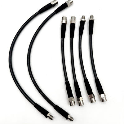 Stainless Steel Brake Lines (black) compatible with E30