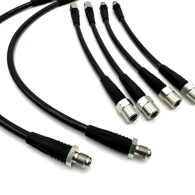 Stainless Steel Brake Lines (black) compatible with E30